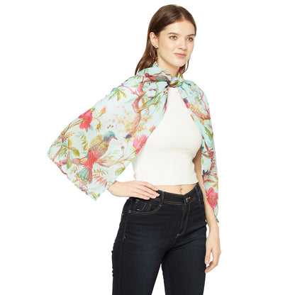 Secret Oasis 100% Cotton Scarf – Bird of Paradise Neck Wrap, Vibrant & Lightweight Scarf for Women