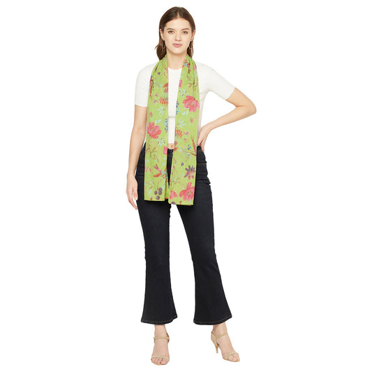 Garden Blooms 100% Cotton Scarf – Bird of Paradise, Lightweight, Multi-Colored Scarf for Stylish Accessories