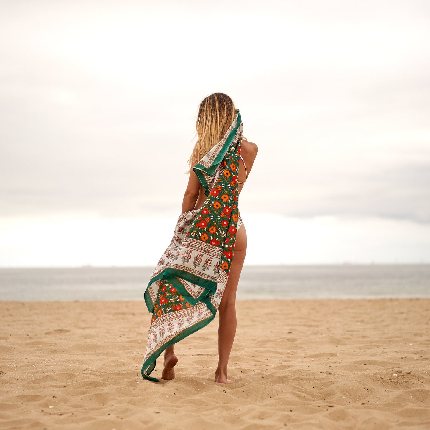 Summer Daze Boho Handmade 100% Cotton Sarong – Versatile Swim Cover-Up, Beach Skirt, Shawl & Tropical Pareo