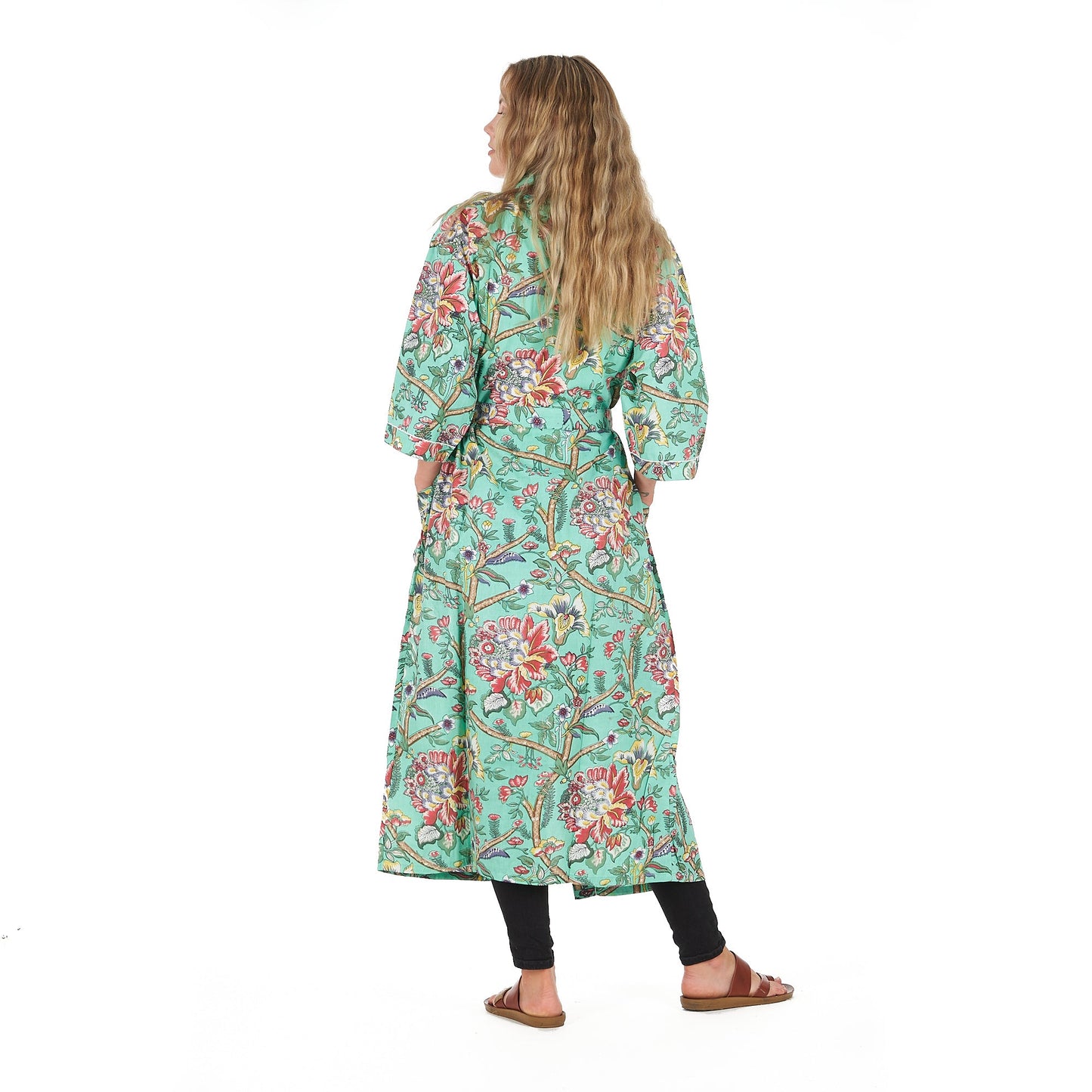 Calm & Collected Kaftan – 100% Cotton Cambric, Bird of Paradise Print, Adjustable Fit, Versatile Kimono, Bathrobe & Kaftan, Limited Edition