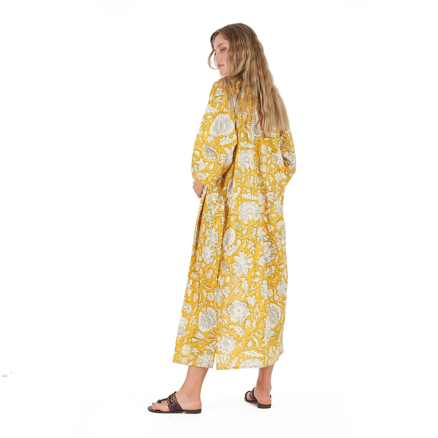 Summer Love 100% Cotton Kimono Robe – Bird of Paradise Hand Screen Printed, Versatile Wear, Free Size, Limited Edition, Gift-Ready