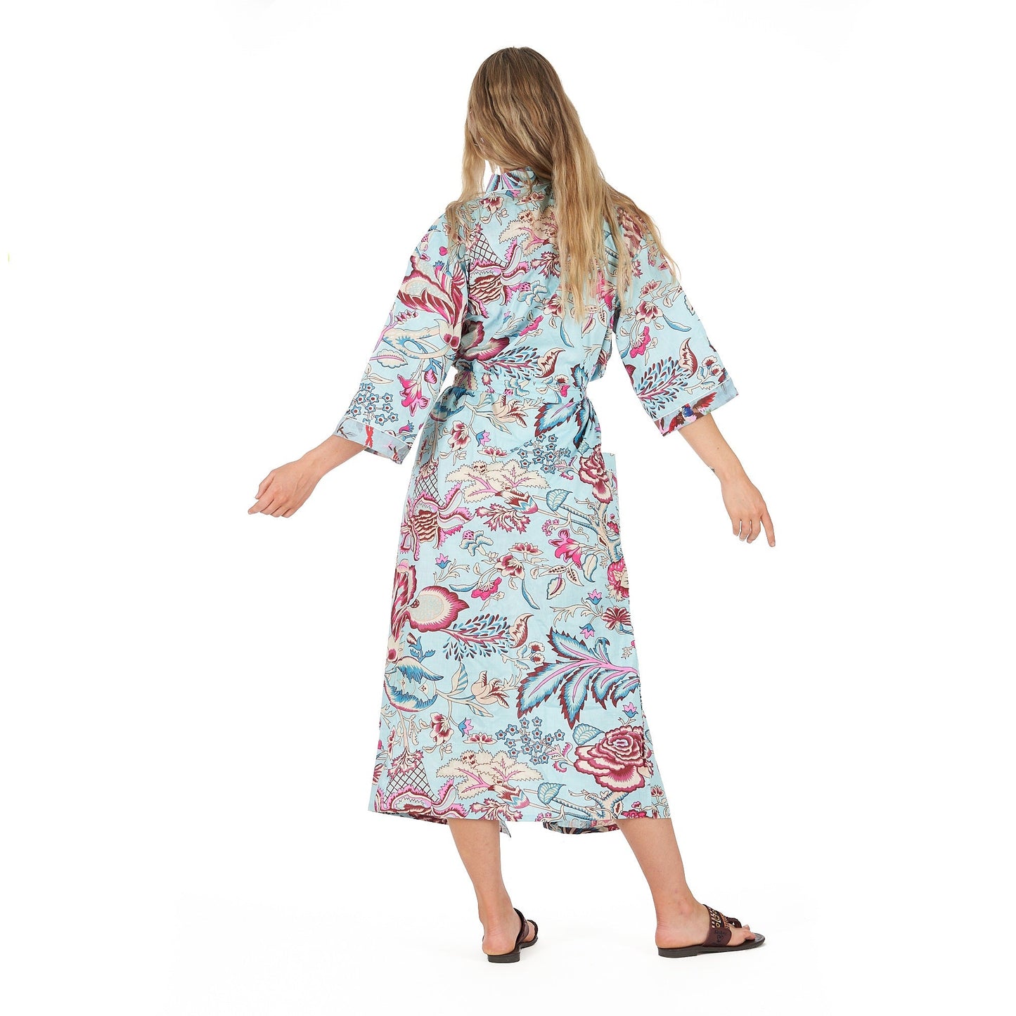 Island Euphoria 100% Cotton Kimono Robe – Bird of Paradise Print, Frida Kahlo-Inspired, Multi-Way Wear, Limited Edition, Free Size