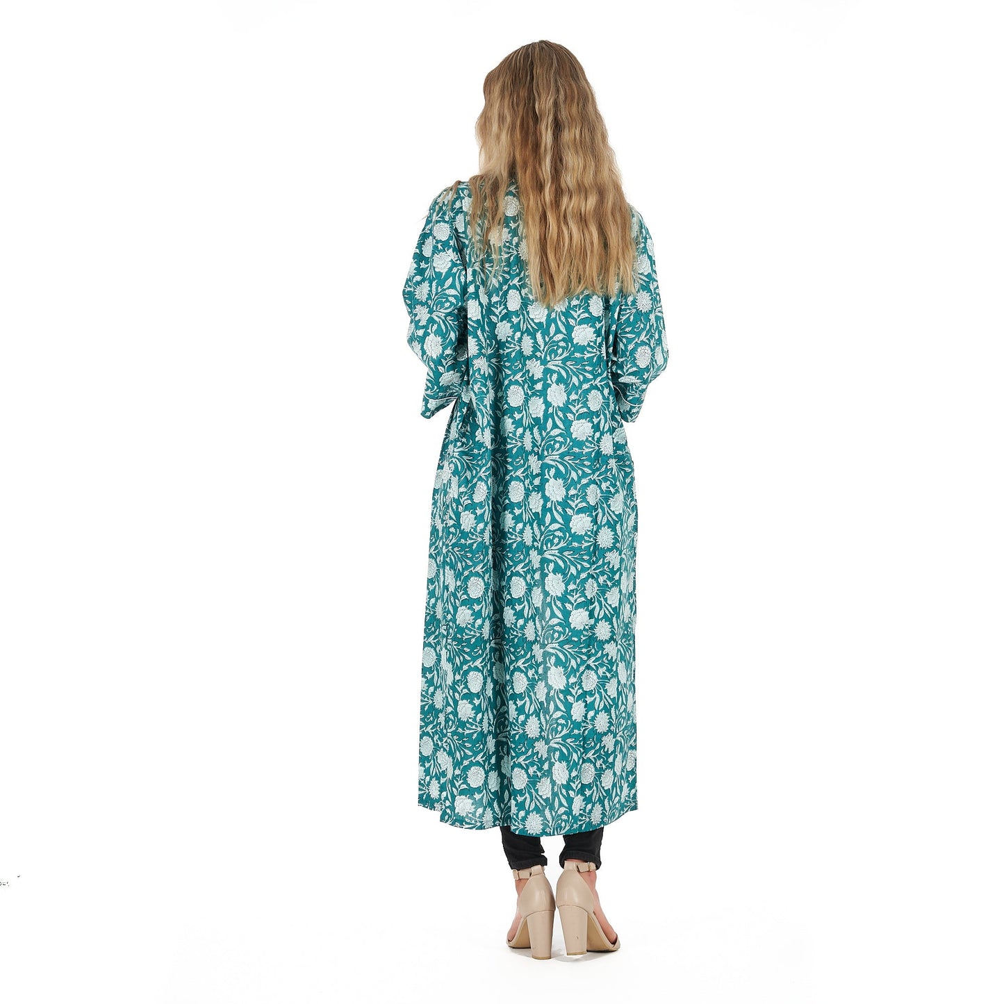 Mellow Moments Frida Kahlo Inspired Kimono Robe – Bird of Paradise Print, 100% Cotton Cambric, Free Size, Limited Edition, Versatile Kaftan & Robe