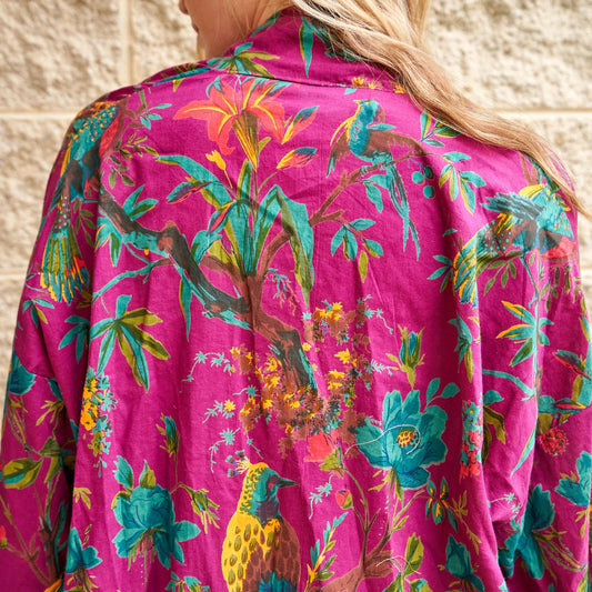 Timeless Wings 100% Cotton Kimono Robe