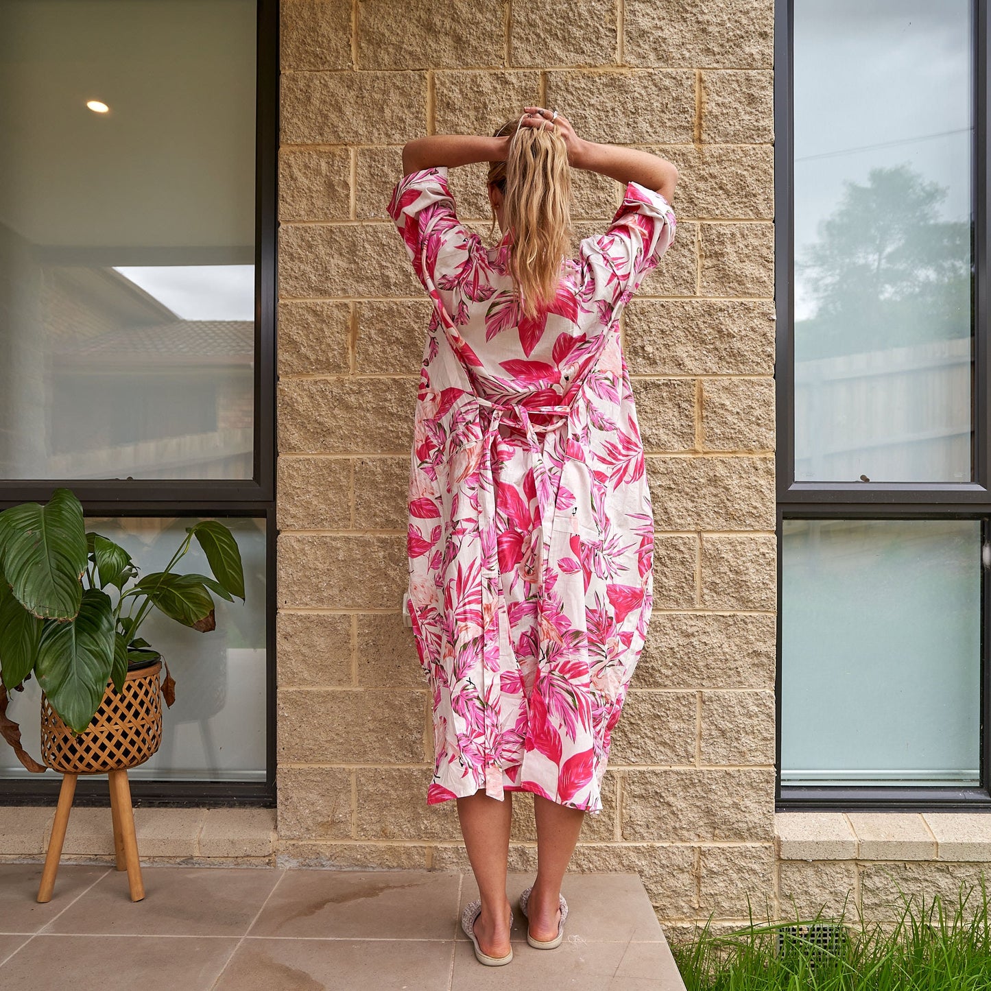 Pink Paradise 100% Cotton Kimono Robe