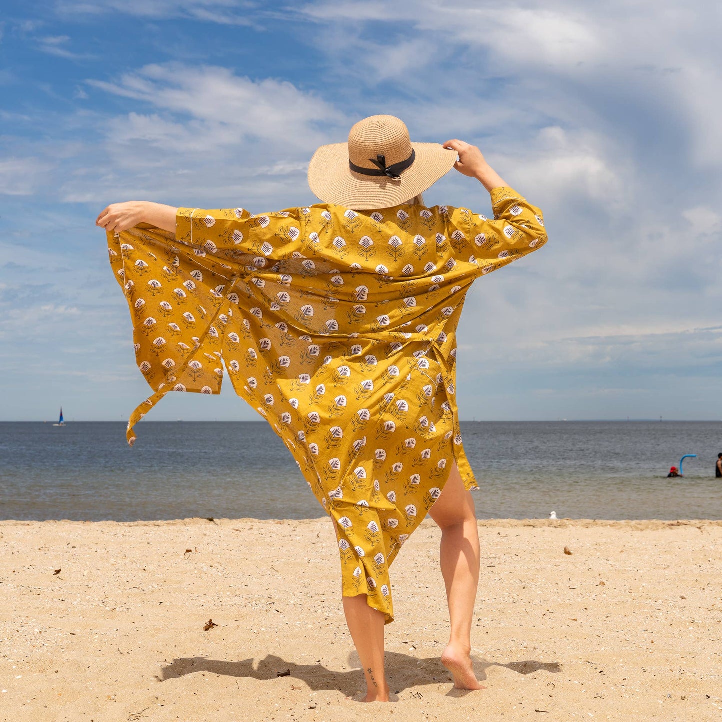 Amee Women's Cotton Kimono Robe – Effortless Comfort & Timeless Style