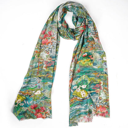 Silk Modal Scarf - Mint Green | Soft and Breathable Head or Neck Wrap, Eco-Friendly, Luxury Fabric