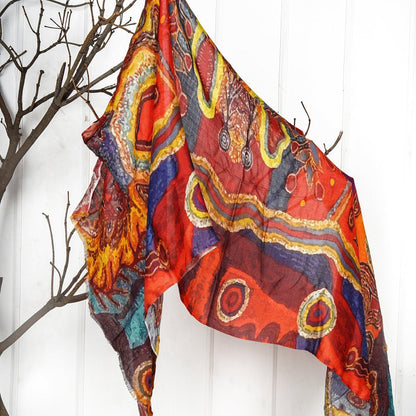 Silk Modal Scarf - Maroon | Soft, Eco-Friendly, Luxury Head or Neck Wrap