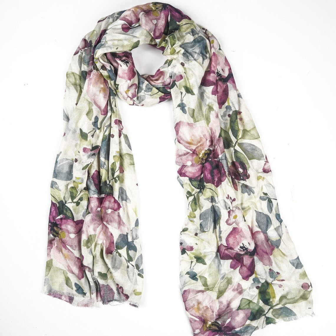 Silk Modal Scarf - White & Pink Blend for Women’s Accessories