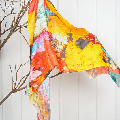 Silk Modal Scarf - Yellow - Luxurious, Eco-Friendly Fashion Accessory