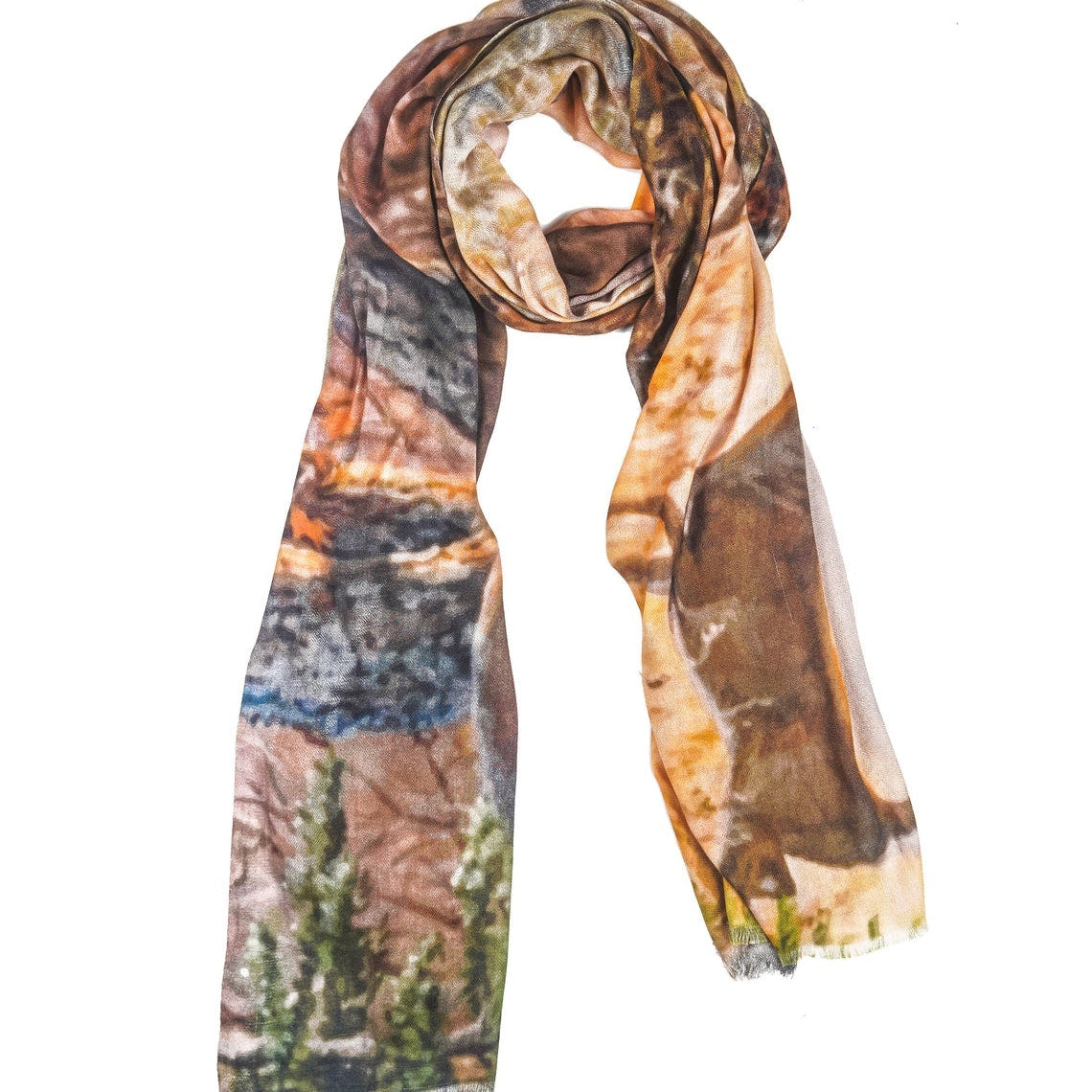 Silk Modal Scarf - Brown | Soft, Eco-Friendly, Luxury Head or Neck Wrap