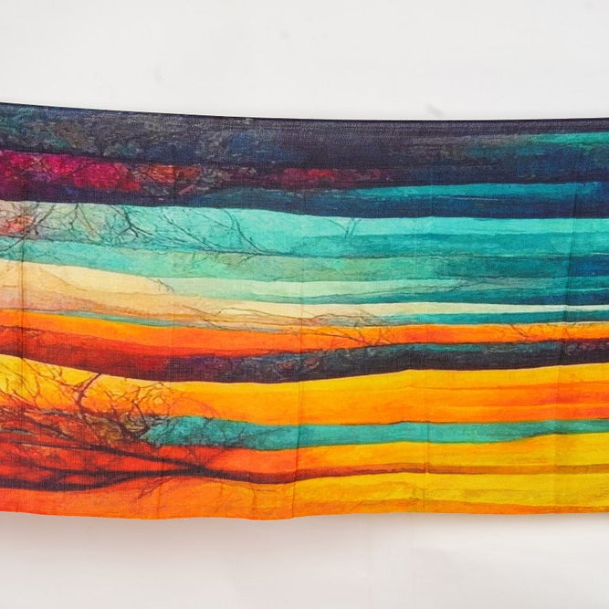 Silk Modal Scarf - Rainbow | Luxurious, Soft, Eco-Friendly Head & Neck Wrap