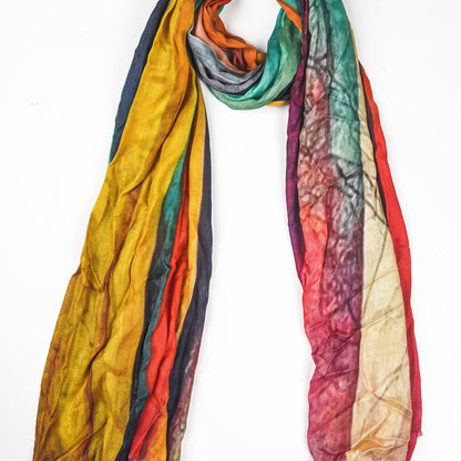 Silk Modal Scarf - Rainbow | Luxurious, Soft, Eco-Friendly Head & Neck Wrap